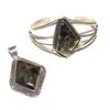 Image 1 : Vintage Navajo Pendant Bracelet Apache Gold Sterling Silver Set W. Denetdale
