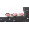 Image 3 : Navajo Sterling Silver Pink Conch Shell Dangle Earrings Sterling Silver T Long