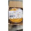 Image 1 : AS NEW 100FT HEAVY DUTY 3 OUTLET YELLOW EXTENSION CORD. 12AWG/3C