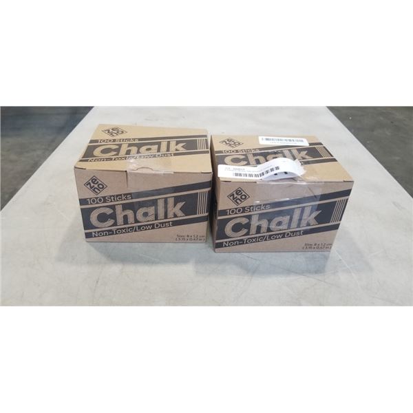2 PACKS ZENO 100 STICKS CHALK