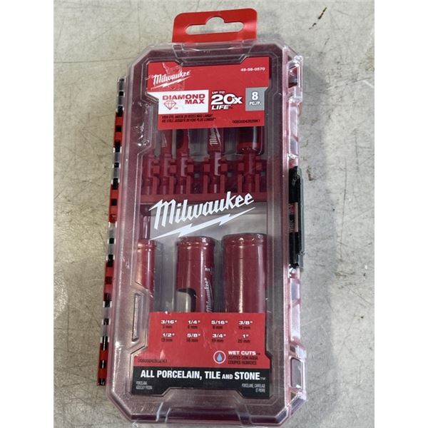 BRAND NEW MILWAUKEE 8PC DIAMOND MAX BIT SET