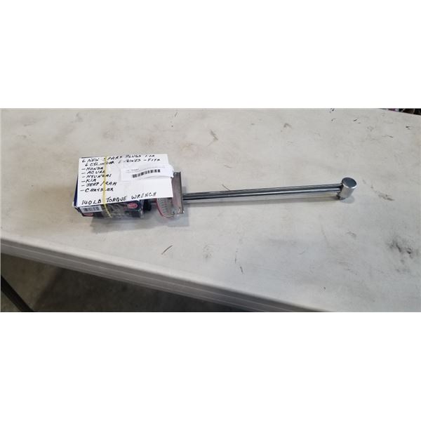 TORQUE WRENCH AND NEW SPARK PLUGS