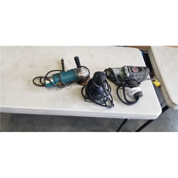 BLACK AND ECKER TORQUE WRENCH, MAKITA GRINDER AND PORTER CABLE SANDER
