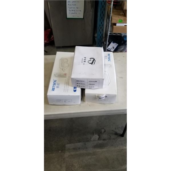 3 CASES OF NEW SAFETY GOGGLES