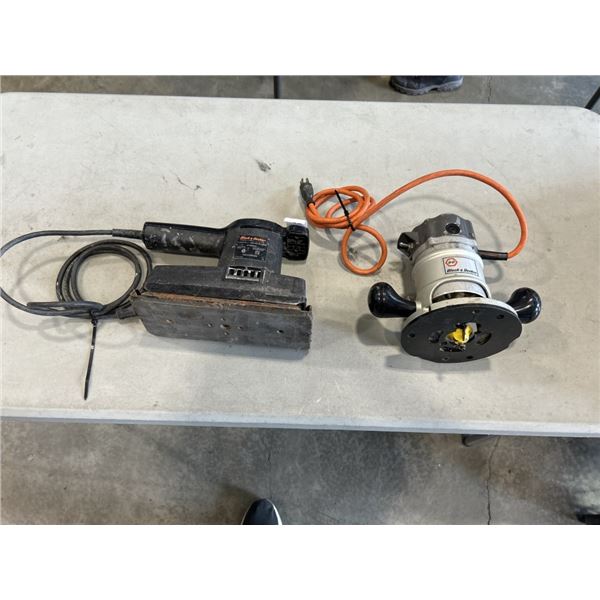 ELECTRIC ROUTER AND BLACK DECKER SANDER