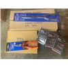 Image 1 : BOX OF 12 NEW HOSE X PLIERS, 6 NEW NEEDLE NOSE PLIERS 8" AND 3 SETS OF NEW STUBBY DRILL BITS