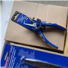 Image 4 : NEW WESTWARD HAND TOOLS 6 DOUBLE X HOSE GRIP PLIERS, 6 ORANGE ADJUSTABLE WIRE STRIPPERS, 6 BLUE ADJU