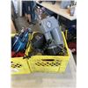 Image 2 : 3 CRATES OF ASSORTED TOOLS, BATTERY CHARGERS, ETC