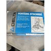 Image 3 : DELTA MORTISING ATTACHMENT AND TOTE WITH ASSORTED PAINTING AND DRYWALL TOOLS