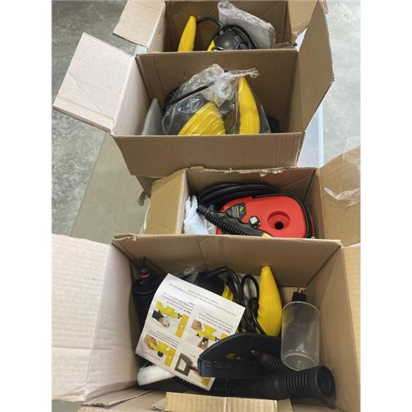 4 VARIOUS HANDHELD STEAM CLEANERS