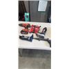 Image 1 : TOTE OF ASSORTED POWER TOOLS AND BATTERIES, CHARGERS