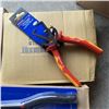 Image 2 : NEW WESTWARD HAND TOOLS 6 DOUBLE X HOSE GRIP PLIERS, 6 ORANGE ADJUSTABLE WIRE STRIPPERS, 6 BLUE ADJU