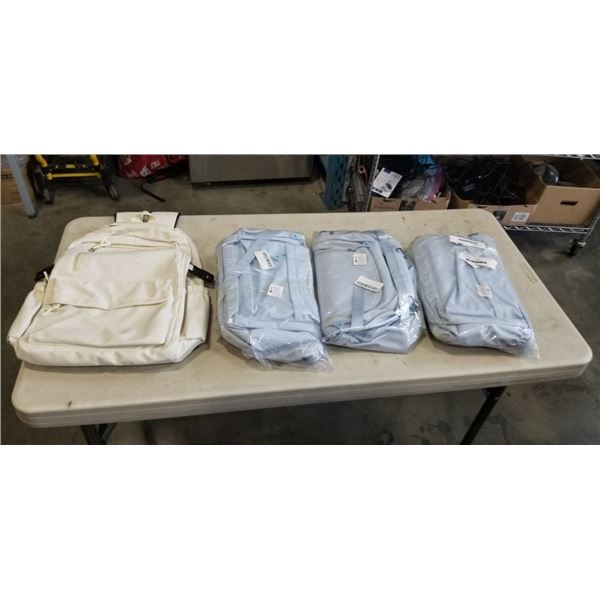 4 BRAND NEW BACK PACKS