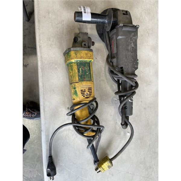 2 HEAVY DUTY GRINDERS, ONE IS DEWALT