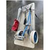 Image 1 : BADMINTON RACKETS, GOLF PUSH CART, BALL HOLDER AND RAKE