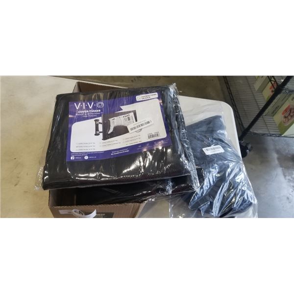 4 VIVO TV BLACK FLAT SCREEN TV COVER PROTECTORS