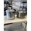 Image 1 : LARGE PRESSURE COOKER, NO GUAGE AND ZEBRA STAINLESS STOCK POT