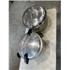 Image 2 : LARGE PRESSURE COOKER, NO GUAGE AND ZEBRA STAINLESS STOCK POT