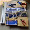 Image 1 : NEW WESTWARD HAND TOOLS 6 DOUBLE X HOSE GRIP PLIERS, 6 ORANGE ADJUSTABLE WIRE STRIPPERS, 6 BLUE ADJU