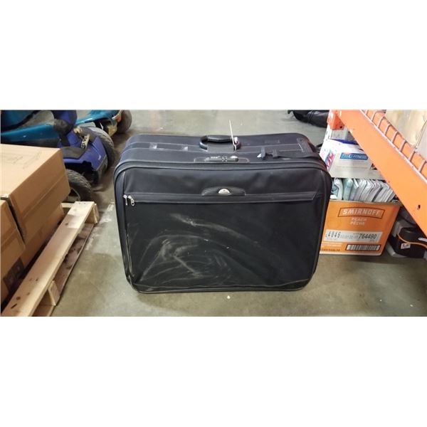 SAMSONITE SUITCASE ON WHEELS WITH SUITCASE WITH CONTENTS