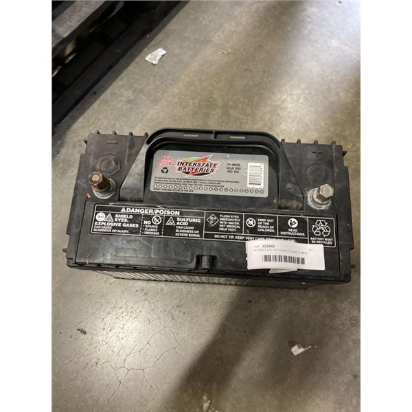 INTERSTATE 12V HIGH CYCLING 31-MHD CCA 950 RC 195 BATTERY, CHARGED