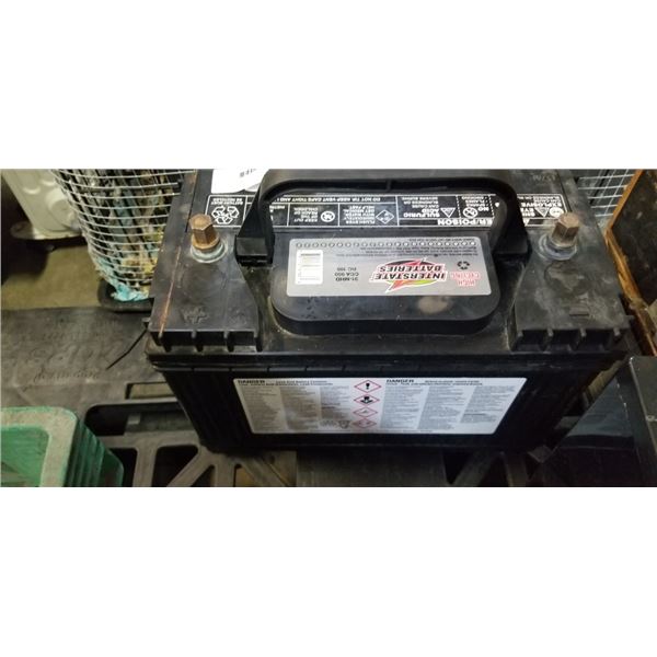 INTERSTATE 12V HIGH CYCLING 31-MHD CCA 950 RC 195 BATTERY, CHARGED