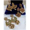 Image 1 : 3 PAIRS OF VINTAGE INDIAN EARRINGS