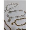 Image 2 : 5 VINTAGE GOLD AND SILVER PLATED CHARMS BRACELET