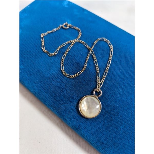 925 STERLING SILVER MOTHER OF PEARL CHARM BRACELET OR ANKLET