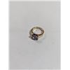 Image 3 : 18K GOLD ELECTRO PLATED RING W/ PURPLE STONE
