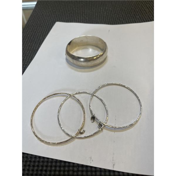 4 - 925 SILVER BANGLES