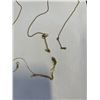 Image 3 : SWAROVSKI NECKLACE, BROKEN AND 2 DAINTY STAMPED GOLD TONE CHAINS