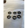 Image 2 : 6 ASSORTED WEDDING BAND RINGS