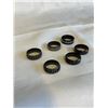Image 4 : 6 ASSORTED WEDDING BAND RINGS