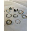 Image 3 : ASSORTED SILVER TONE RINGS, CONTAINS REAL SILVER