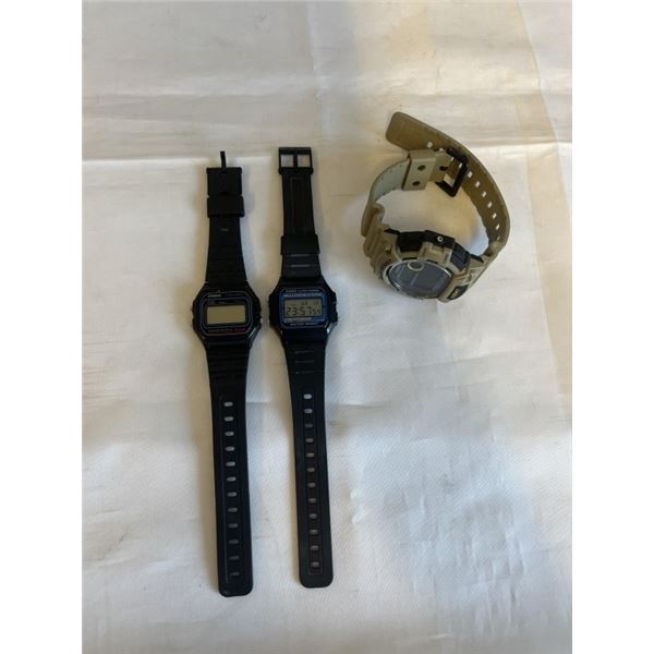 3 MENS CASIO DIGITAL WATCHES
