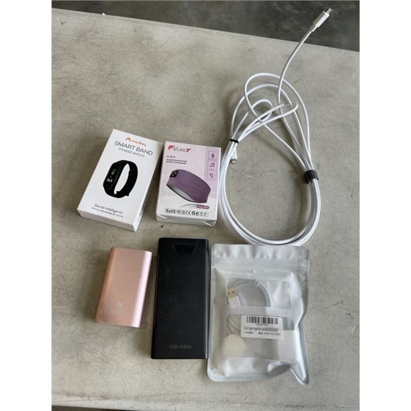 NEW EARBUDS HEADBAND, SMART WATCH WITH POWER BANK BACKUP BATTERY POWER