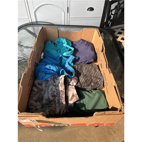 TRAY OF LULULEMON WOMANS CLOTHING