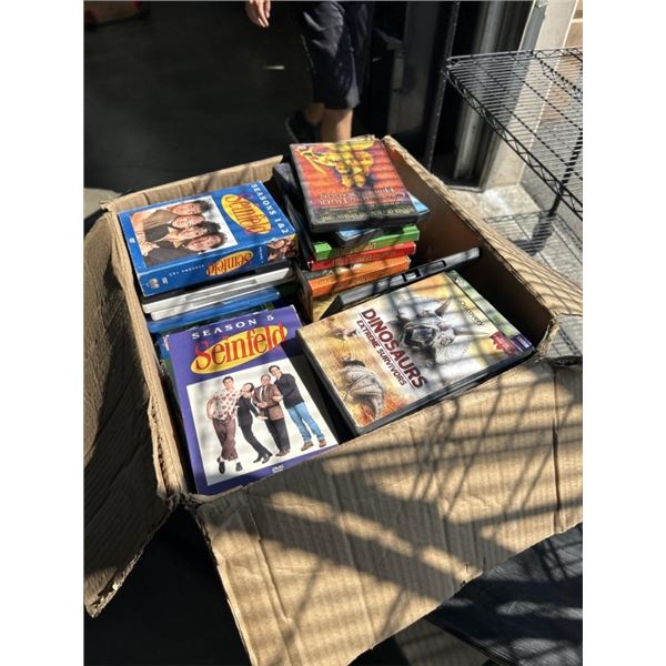 LARGE BOX OF DVDS