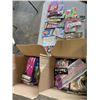 Image 1 : 2 BOXES OF NEW ASSORTED KIDS ITEMS, NOTEBOOKS, AND TOYS,  GREAT FOR GOODIE BAGS AND GIFTS, STOCKING 