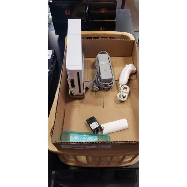 NINTENDO WII WITH POWER CORD, NUNCHUK
