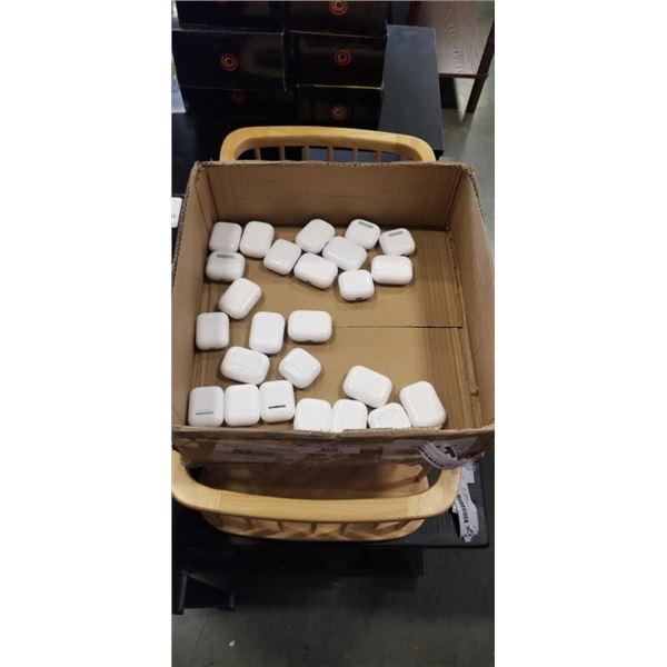25 UNTESTED AIRPODS CASES. EITHER EMPTY OR HAVE 1 EAR BUD