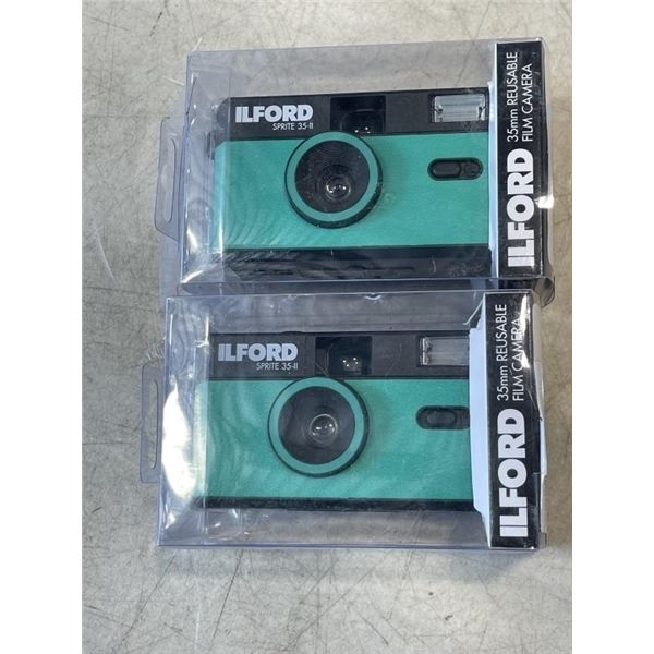 2 ILFORD SPRITE 35-II REUSABLE FILM CAMERAS