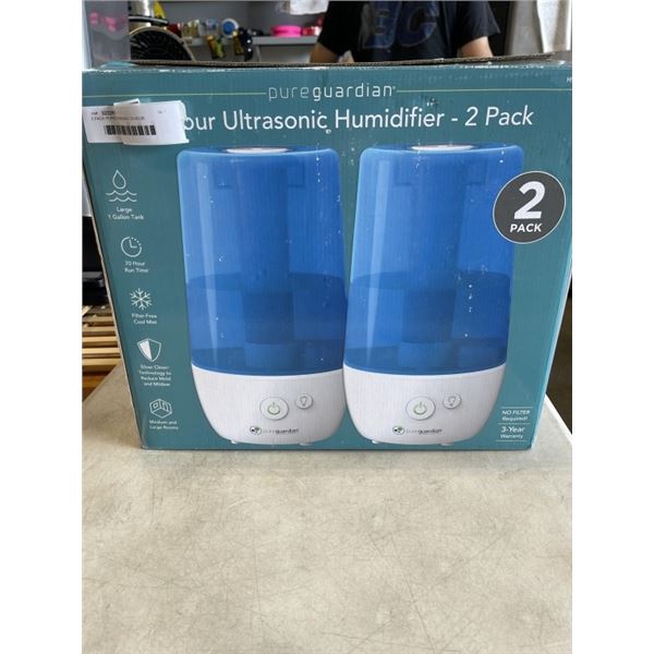 2 PACK PUREGUARDIEN 70 HOUR ULTRASONIC HUMIDIFIERS