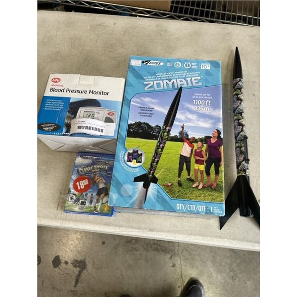 KIDS ROCKET SET, PS VITA HOT SHOTS GOLF AND BLOOD PRESSURE MONITOR
