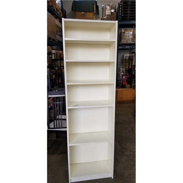 80" TALL WHITE BOOKCASE