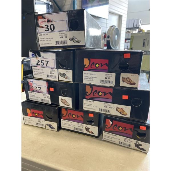 8 NEW PAIRS OF LADIES SHOES AND SANDALS
