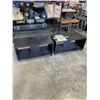 Image 1 : 2 BLACK STACKABLE SHOE SHELVES