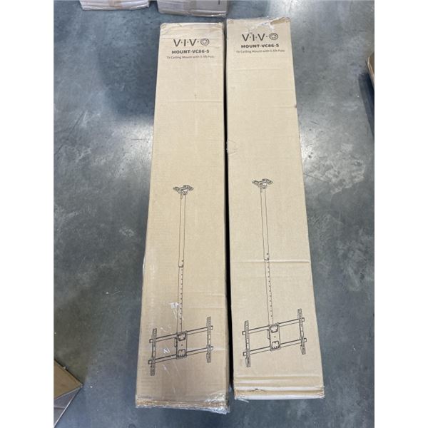 2 VIVO TV CEILING MOUNTS WITH 5.5 FOOT POLE