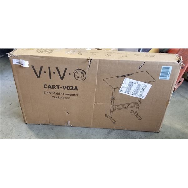 VIVO BLACK MOBILE COMPUTER WORKSTATION